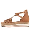 Accra Dark Tan Leather Espadrilles