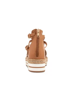 Accra Dark Tan Leather Espadrilles