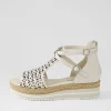 Accra Lrg Ivory Leather Espadrilles