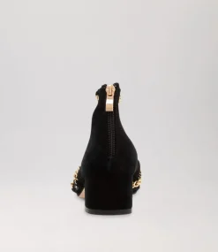 Adina Black Suede Sandals