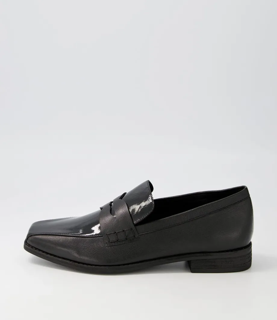 Agape Black Patent Leather Loafers