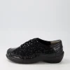 Allsorts Xw Black Sparkle Lace Up Flats