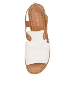 Alora Lrg White-Dk Tan