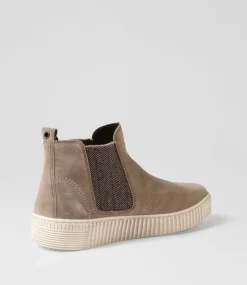 Angels Beige Suede Chelsea Boots