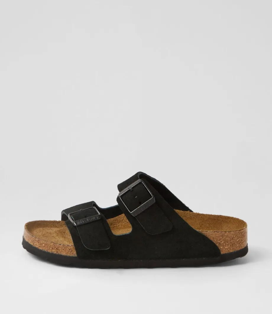 Arizona Sfb Su Narrow W Black Suede Slides