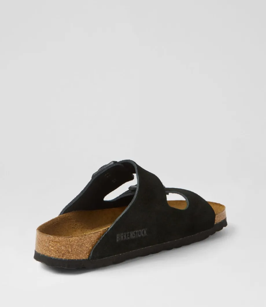 Arizona Sfb Su Narrow W Black Suede Slides