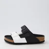 Arizona Split Black White Birkoflor Slides