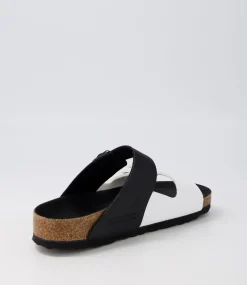 Arizona Split Black White Birkoflor Slides
