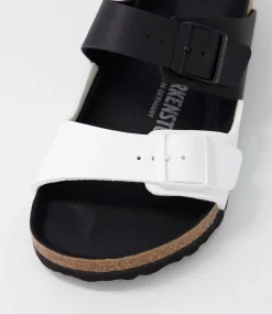 Arizona Split Black White Birkoflor Slides