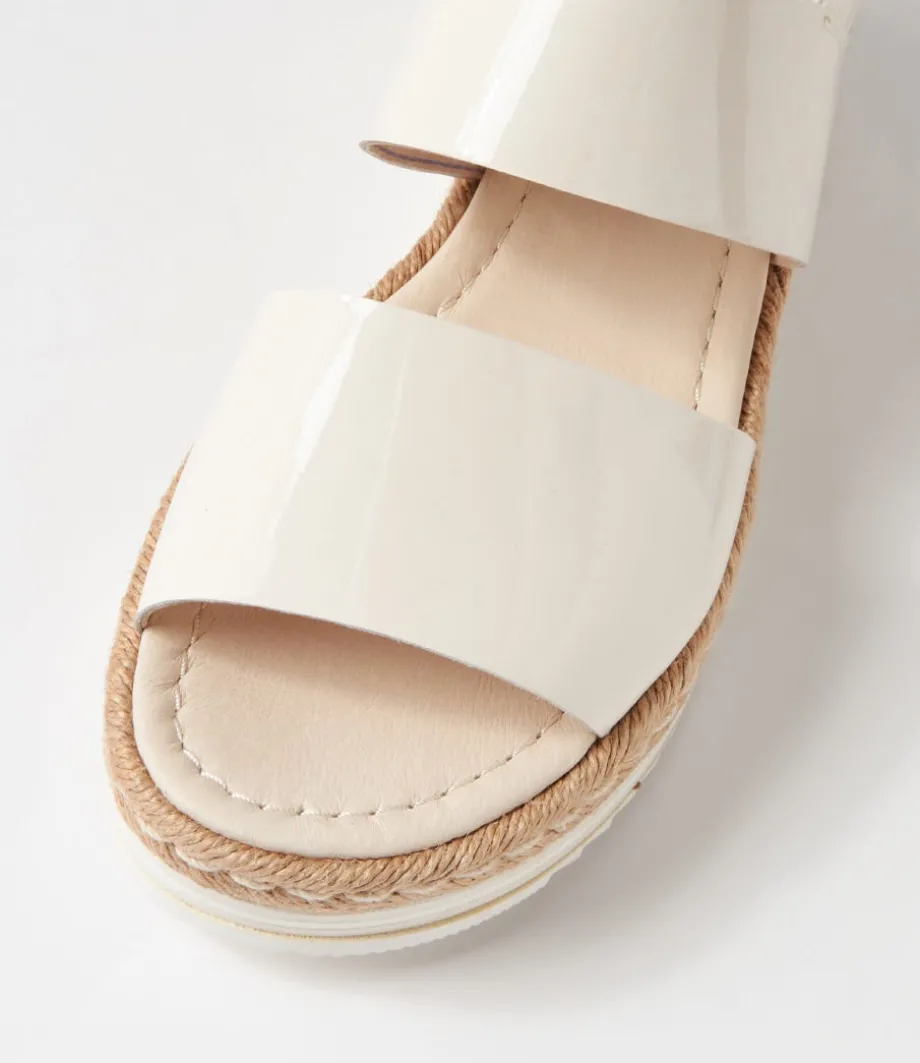Atha Ivory Patent Leather Sandals
