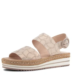 Atha Nude Frill Leather Sandals