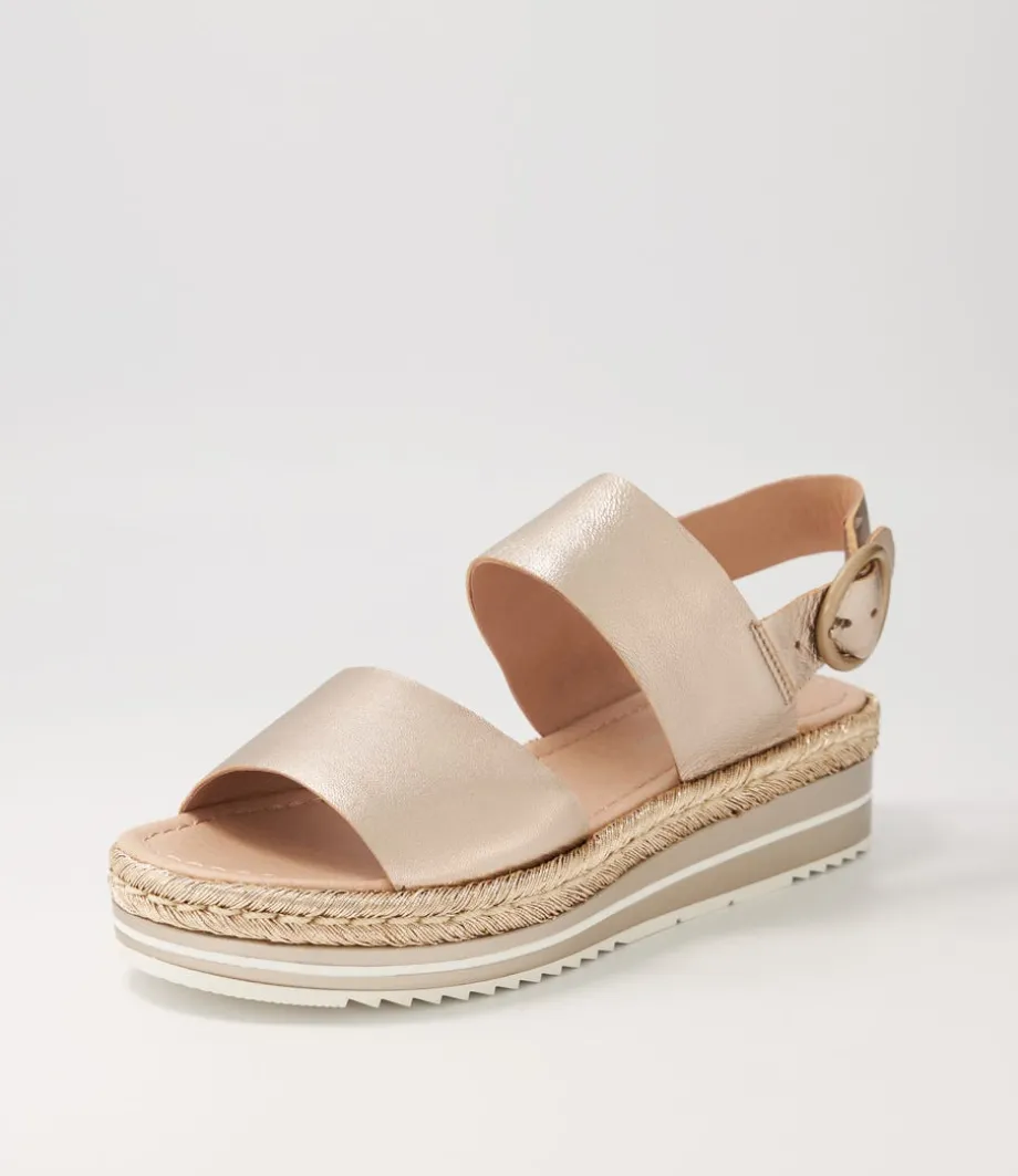 Atha Platino Leather Espadrilles