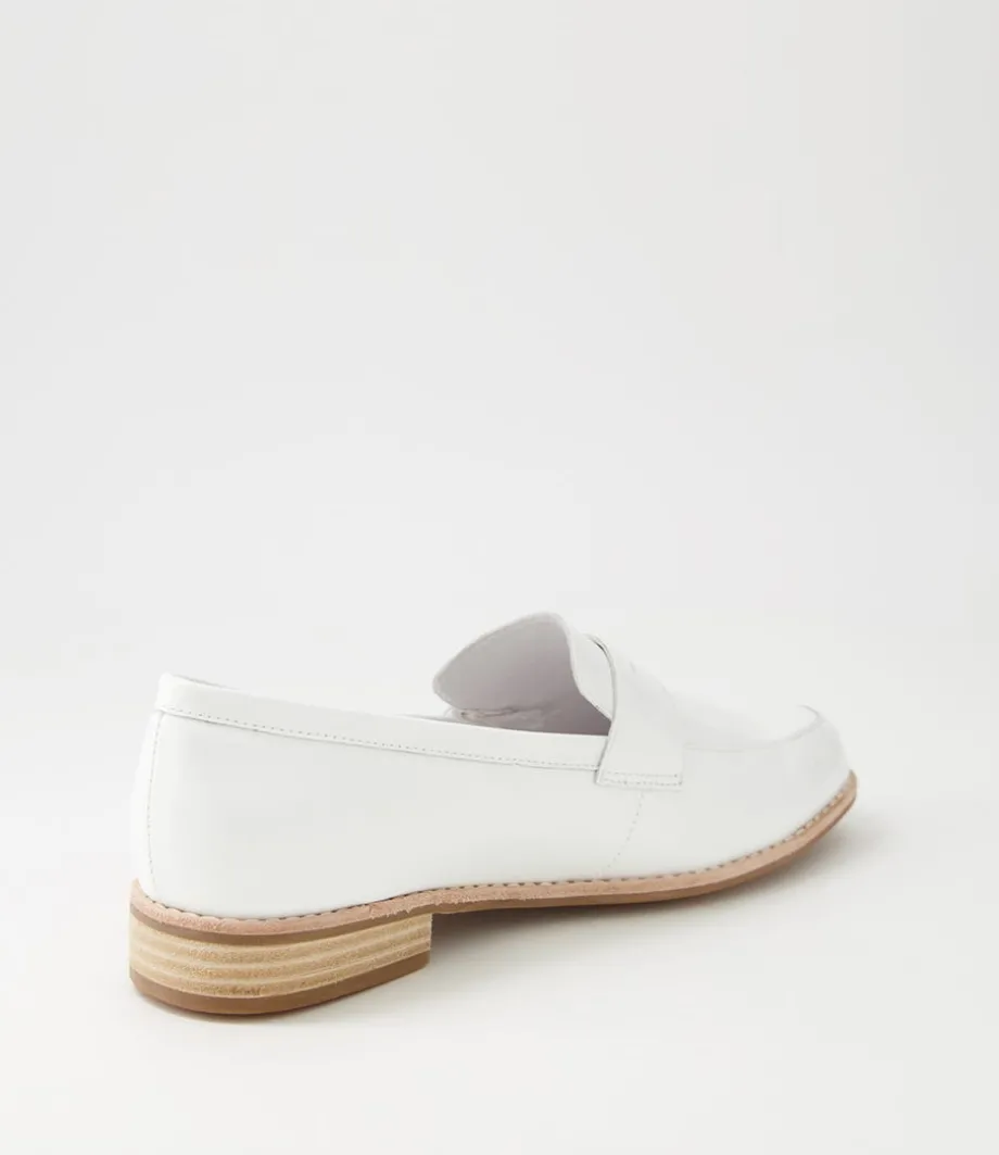 Avetta White Patent Leather Loafers