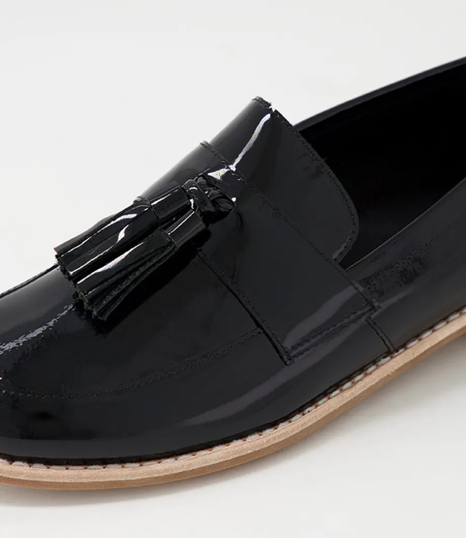 Aydin Black Patent Leather Loafers
