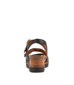 Babette Black Tan Leather Sandals