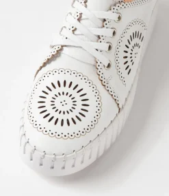 Bafia White Leather Sneakers