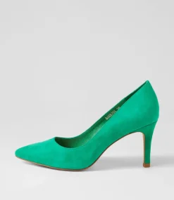Barrios New Emerald Suede Heels