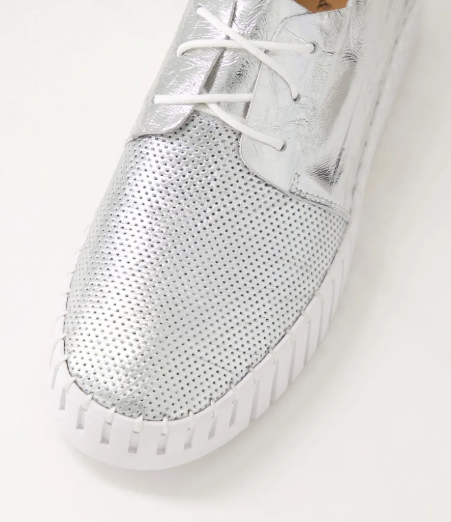 Batu Silver Shine Leather Sneakers