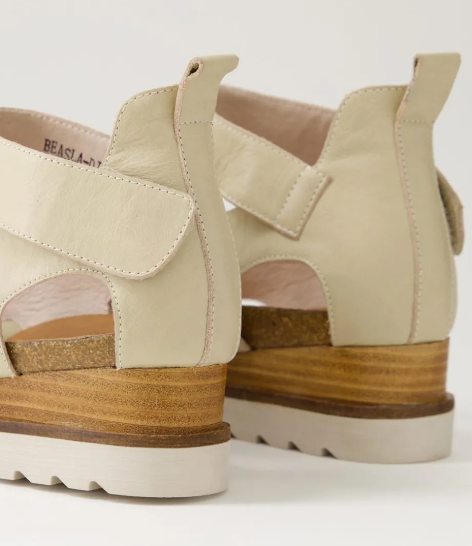 Beasla Almond Leather Sandals