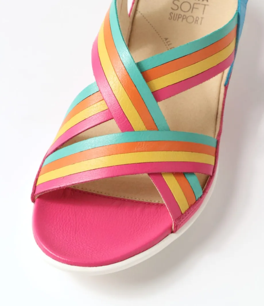 Bellmont W Bright Multi Leather Sandals