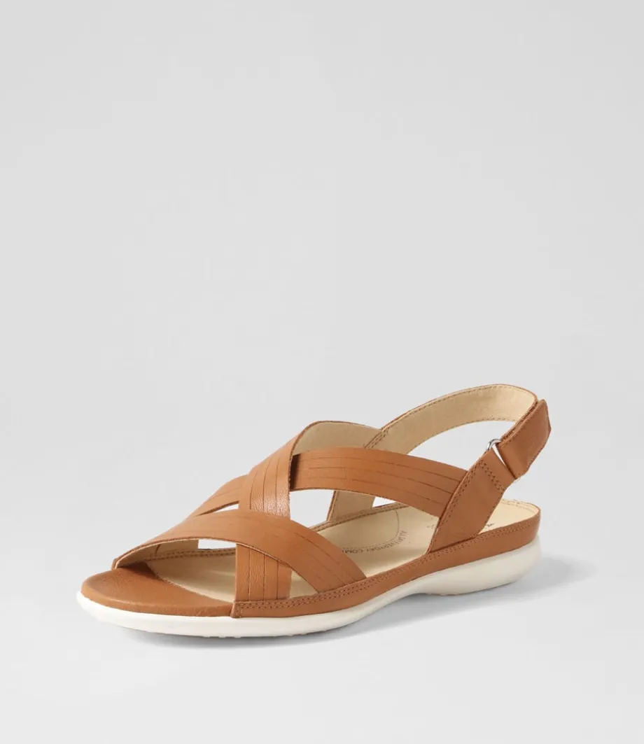 Bellmont W Dark Tan Leather Sandals