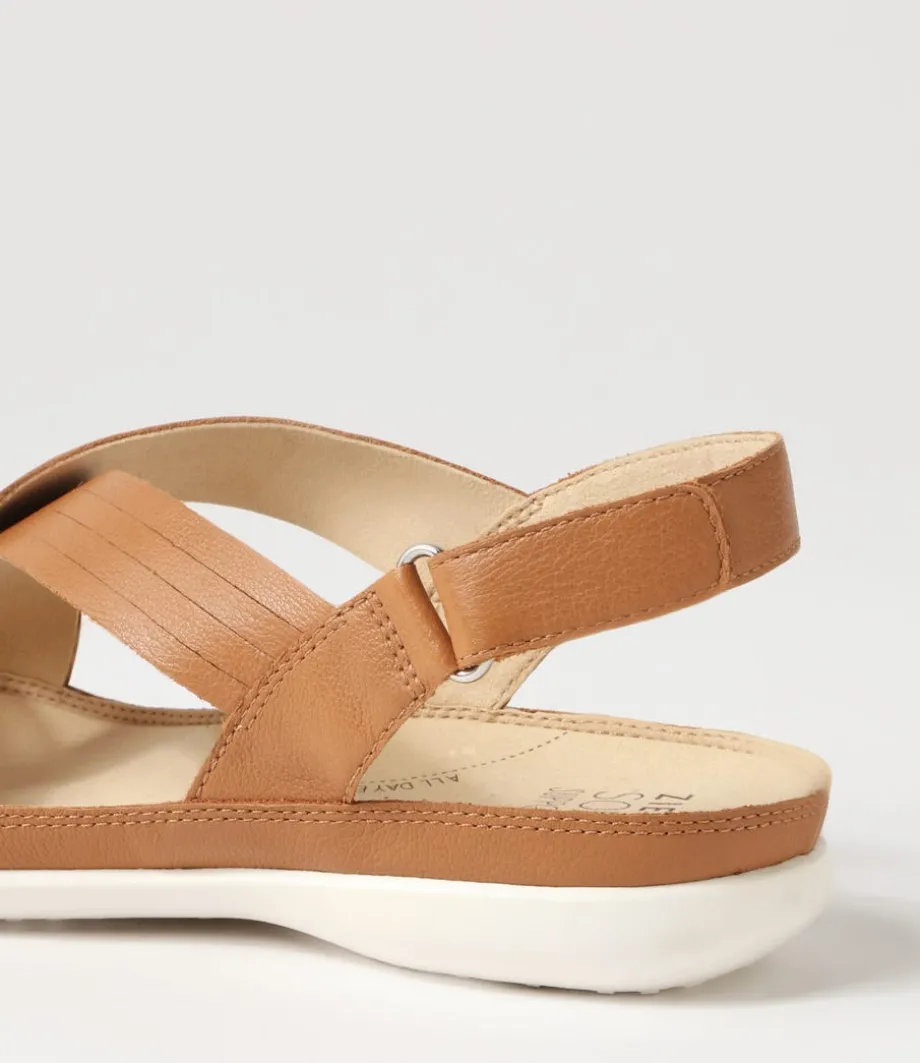 Bellmont W Dark Tan Leather Sandals