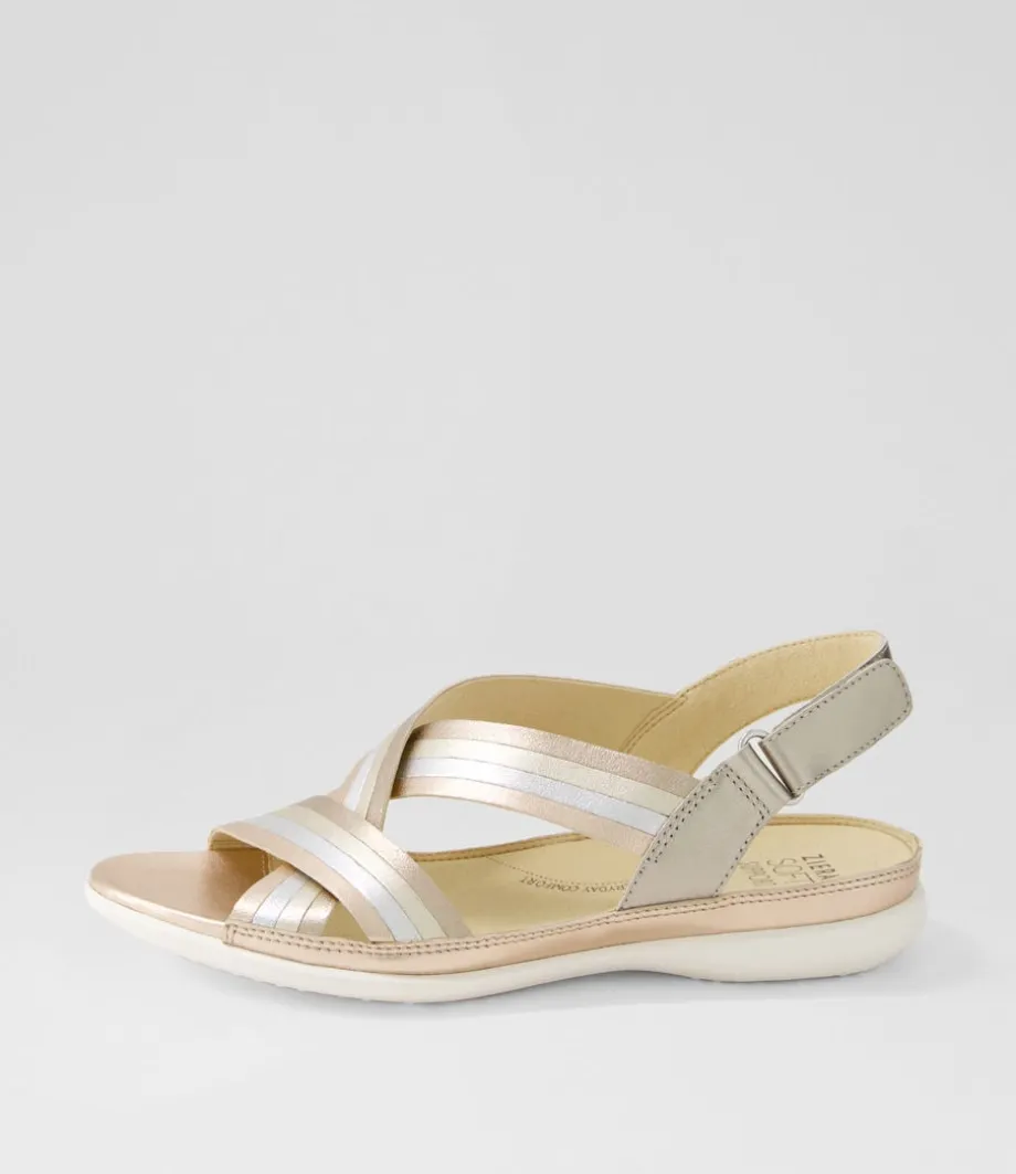 Bellmont W Metallic Multi Leather Sandals