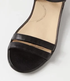 Bethie W Black Leather Sandals