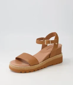 Boogly Dark Tan Leather Sandals