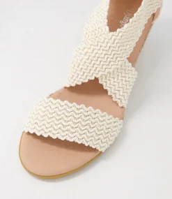 Briage Natural Weave Elastic Leather Espadrilles