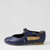 Campo Xf Navy Leather Lace Up Flats