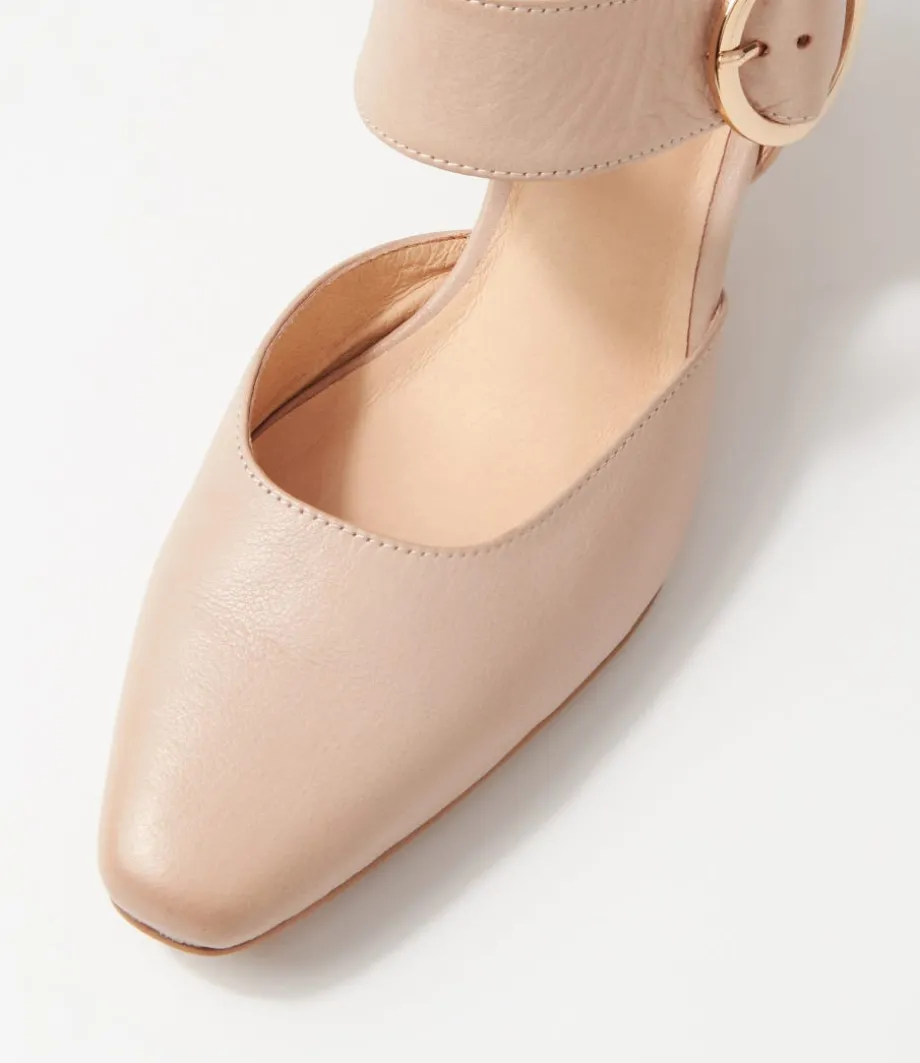 Caris Cafe Leather Heels