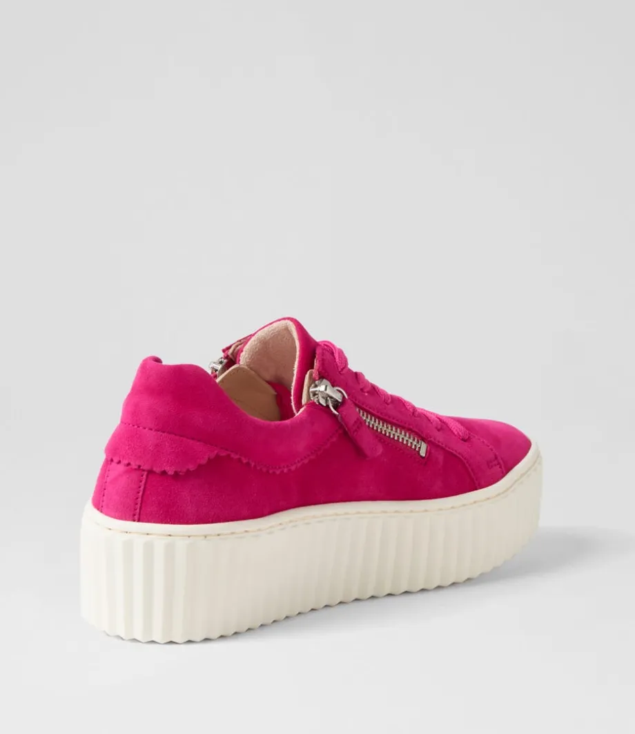 Carmelia Pink Suede Sneakers