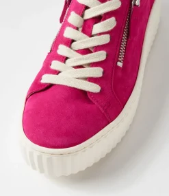 Carmelia Pink Suede Sneakers