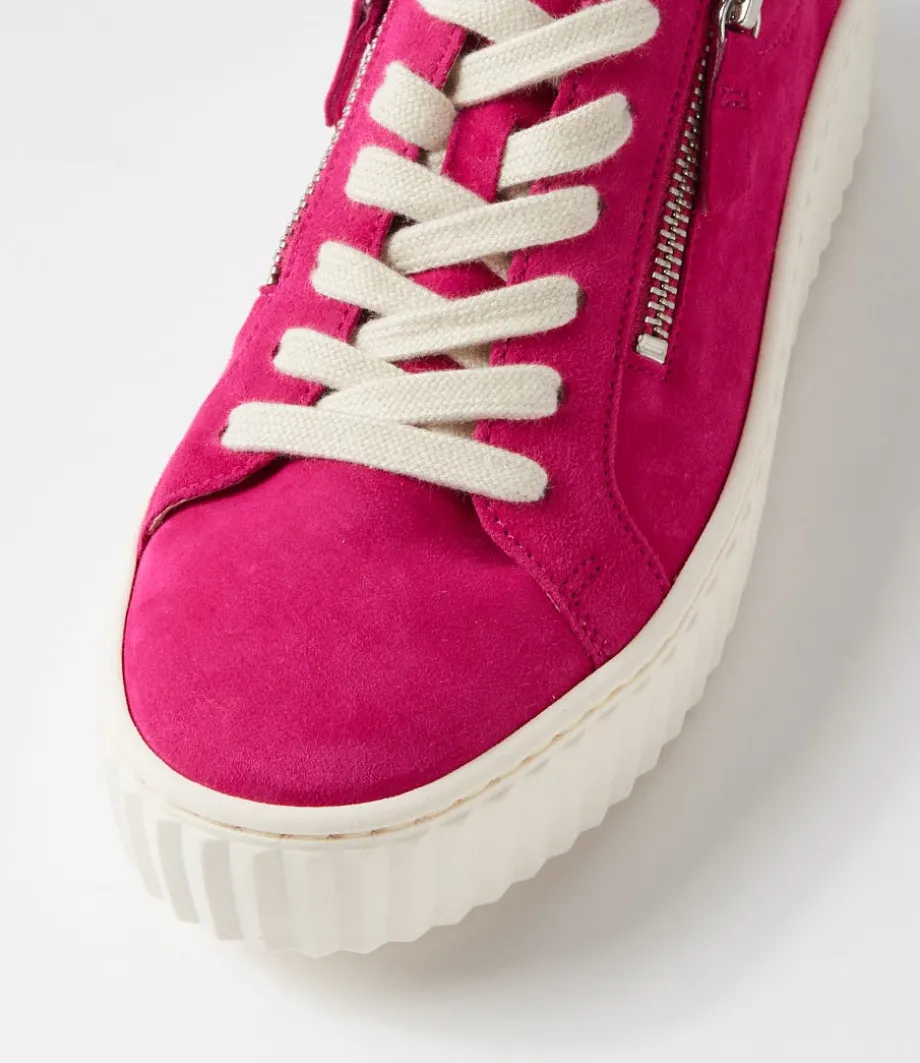 Carmelia Pink Suede Sneakers