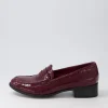 Cathi Claret Patent Croc Heels