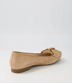 Cee Caramel Suede Flat Shoes
