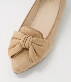 Cee Caramel Suede Flat Shoes