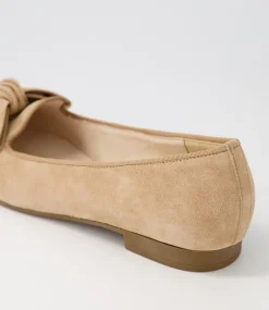 Cee Caramel Suede Flat Shoes