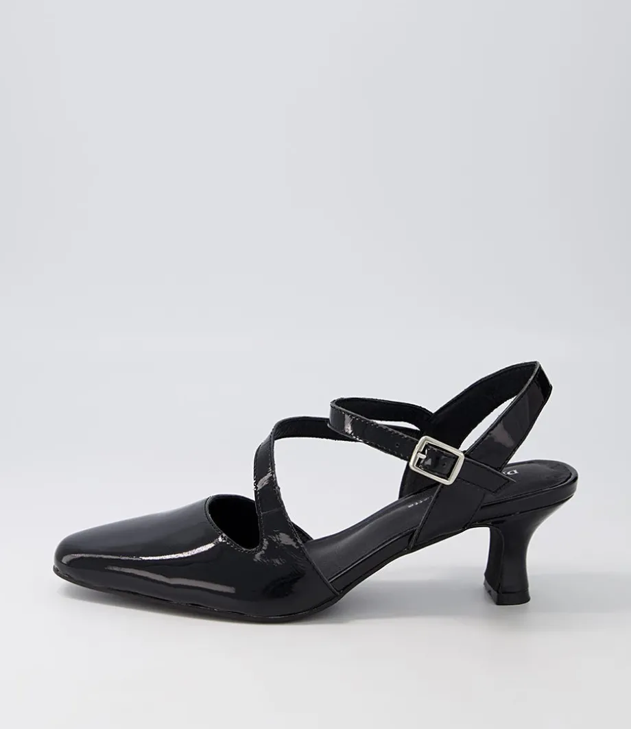 Charissa Black Patent Leather Heels