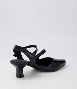 Charissa Black Patent Leather Heels
