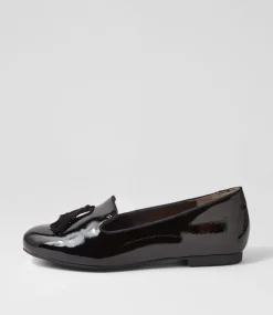 Charter Xf Black Patent Mix Flat Shoes