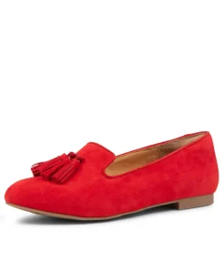 Charter Xf Red Suede Flat Shoes