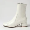 Checkie Stone Stretch Patent Pu Ankle Boots