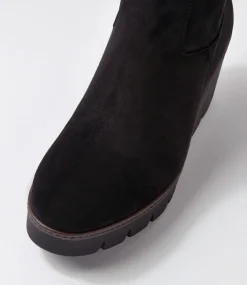 Chloette Schwarz Suede Knee High Boots