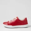 Claire 01 Rot Leather Sneakers