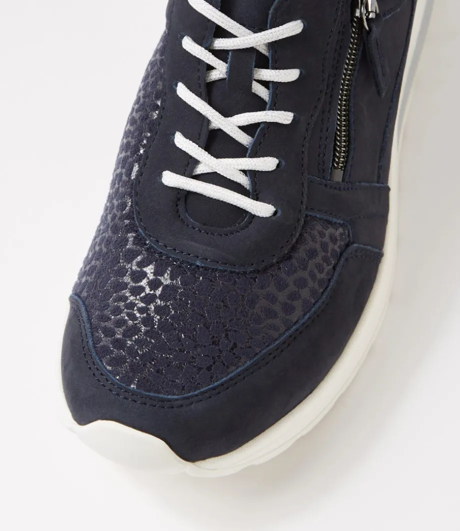 Clara 01 Marine Notte Suede Sneakers