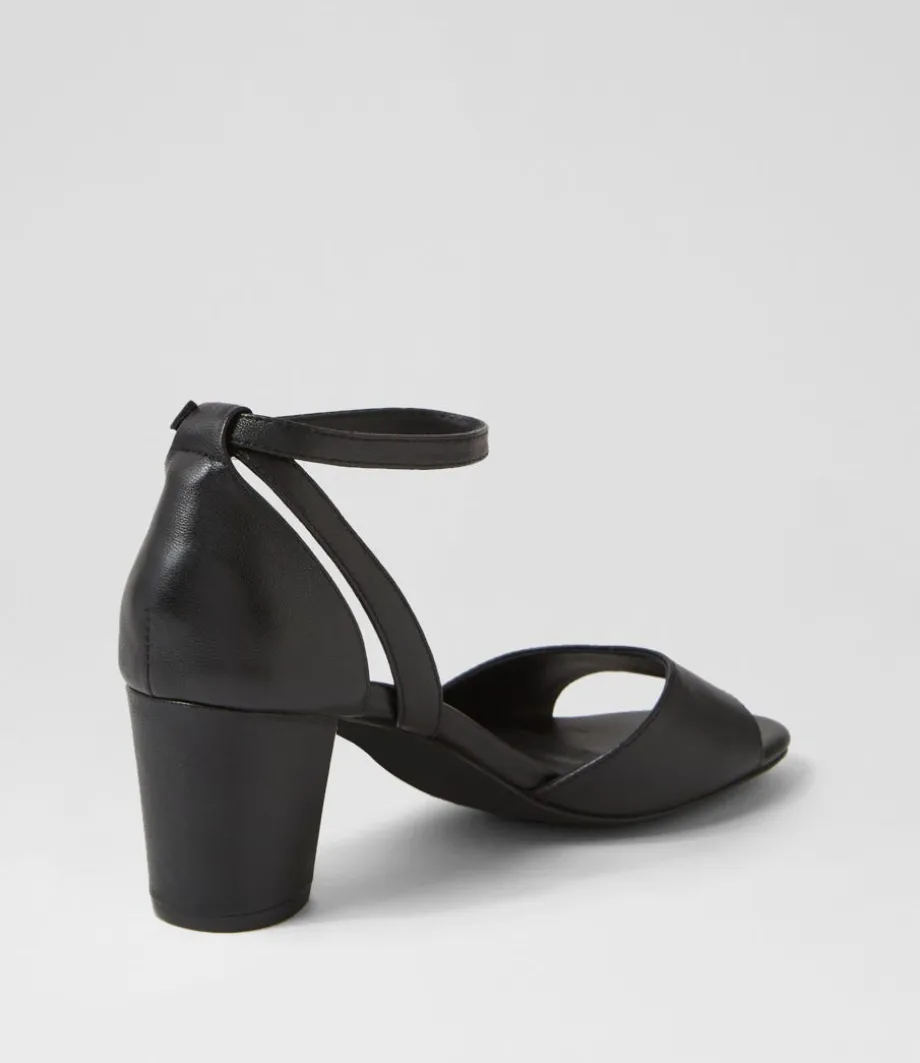 Cobey Black Leather Sandals