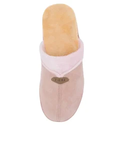 Comfy W Pale Pink Microsuede Slippers