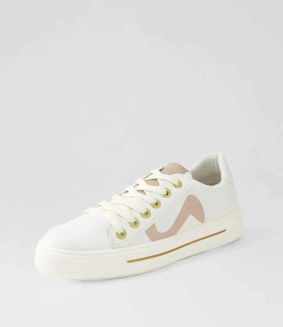 Courtyard 402 Weiss Sand Leather Sneakers